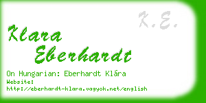 klara eberhardt business card