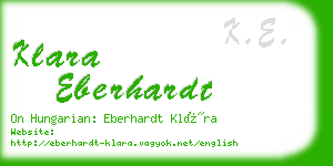 klara eberhardt business card